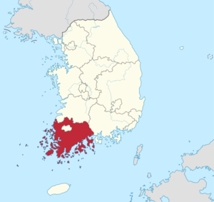 Regionen Jeollanam i Sydkorea.png