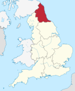 Region of North East England within the UK