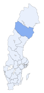 Region of Västerbotten within Sweden