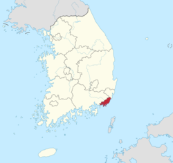 Region of Busan within South Korea