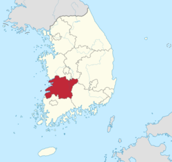 Region of Jeollabuk within South Korea