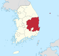 Region of Gyeongsangbuk within South Korea