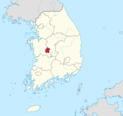 Region of Daejeon within South Korea