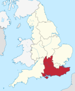 Region of South East England within the UK