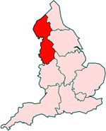 Region of North West England within the UK