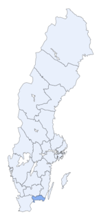 Region of Blekinge within Sweden