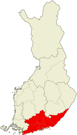 Region of Etelä-Suomi within Finland