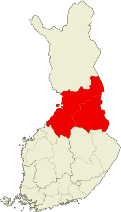 Region of Pohjois-Suomi within Finland