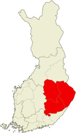 Region of Itä-Suomi within Finland