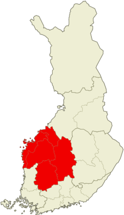 Region of Länsi- ja Sisä-Suomi within Finland