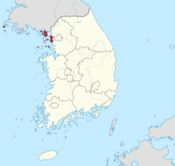 Region of Incheon within South Korea