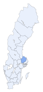 Region of Uppsala within Sweden
