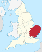 Region of East of England within the UK