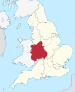 Region of West Midlands within the UK